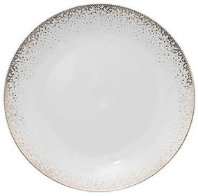 Πιάτο Ρηχό Dots 07.154961 Φ27cm White-Gold Porcelain