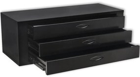vidaXL Εργαλειοθήκη/Συρταριέρα Εργαλείων με 3 Συρτάρια Μαύρη Μεταλλική