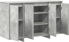 vidaXL Πλαϊνό γραφείο Γκρι σκυροδέματος 120 x 41 x 75 εκ.