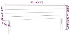 Κεφαλάρια Κρεβατιού 2 τεμ. Κρεμ 80 x 5 x 78/88 εκ. Υφασμάτινο - Κρεμ