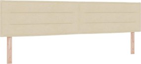 vidaXL Κρεβάτι με ελατήρια με στρώμα Κρεμ 200 x 200 cm ύφασμα