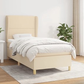 ΚΡΕΒΑΤΙ BOXSPRING ΜΕ ΣΤΡΩΜΑ ΚΡΕΜ 100 X 200 ΕΚ. ΥΦΑΣΜΑΤΙΝΟ 3128426