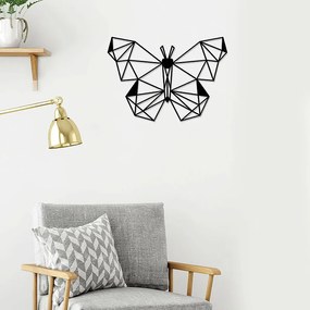 Διακοσμητικό τοίχου Butterfly Megapap μεταλλικό χρώμα μαύρο 50x2x35εκ.-GP037-0126