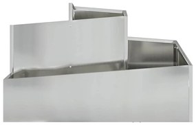vidaXL Γλάστρα Κήπου Ασημί 80 x 80 x 50 εκ. Γαλβανισμένος χάλυβας