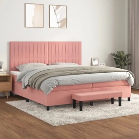 ΚΡΕΒΑΤΙ BOXSPRING ΜΕ ΣΤΡΩΜΑ ΡΟΖ 200X200 ΕΚ. ΒΕΛΟΥΔΙΝΟ 3137988