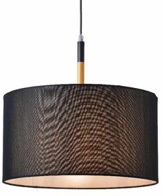 Φωτιστικό Οροφής Μονόφωτο Aca Yasmine OD650840PBK Black/Wood