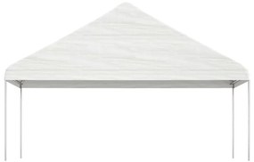 Κιόσκι με Τέντα Λευκό 20,07 x 5,88 x 3,75 μ. από Πολυαιθυλένιο - Λευκό