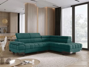 Γωνιακός καναπές Sapphire-Prasino-Δεξιά