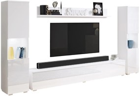 Σύνθετο σαλονιού Paris Xl-Λευκό Γυαλιστερό