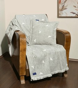 Nautica Ριχτάρι Μονοθέσιο 170χ180 Σενίλ Γκρι Logo