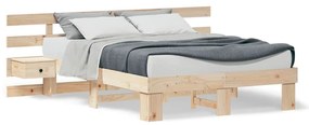 vidaXL Σκελετός Κρεβατιού με συρτάρι Καφέ 140 x 190 cm