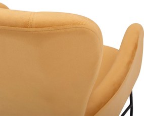 Πολυθρόνα - Μπερζέρα DANIA C8721.09 Χρυσό Βελούδο με Μεταλλικά Μαύρα Πόδια 67x80x102 εκ. 67x80x102 εκ.