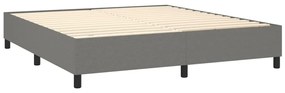 ΚΡΕΒΑΤΙ BOXSPRING ΜΕ ΣΤΡΩΜΑ &amp; LED ΣΚ.ΓΚΡΙ 160X200 ΕΚ ΥΦΑΣΜΑΤΙΝΟ 3138326