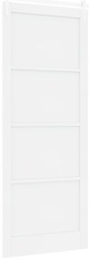vidaXL Συρόμενη Πόρτα  με Σετ Υλικού Λευκή 93x232 cm Μασίφ Ξύλο Πεύκου