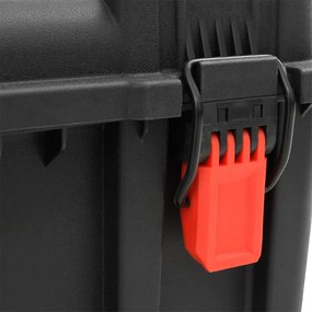 vidaXL Θήκη Πτήσης Φορητή Μαύρη 57x35x32,5 εκ. από Πολυπροπυλένιο