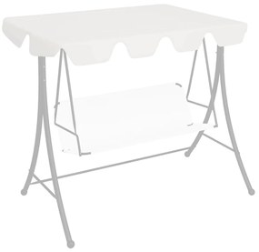 vidaXL Πανί Ανταλλακτικό για Κούνια Κήπου Λευκό 150/130 x 105/70 εκ.