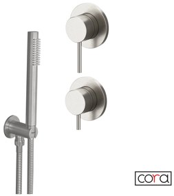 Cora COSMO Μίκτης εντοιχισμού με εκτροπέα 2/3 εξόδων Inox 316L Brushed
