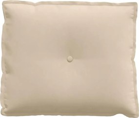 vidaXL Μαξιλάρι Πλάτης Κρεμ 60 x 50 cm Ύφασμα Μικροΐνας