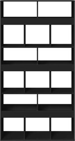 vidaXL Βιβλιοθήκη Μαύρη 100x33x187,5 εκ. Επεξ. Ξύλο