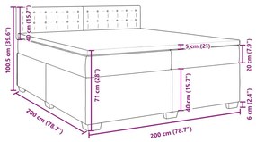 Κρεβάτι Boxspring με Στρώμα Μαύρο 200x200 εκ. Συνθετικό Δέρμα - Μαύρο