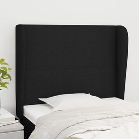 Κεφαλάρι με Πτερύγια Μαύρο 103x23x118/128 εκ. Υφασμάτινο 3117668