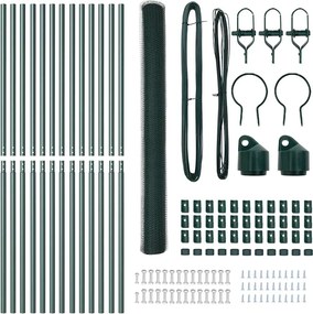 vidaXL Στύλος Περιφράξεων Πράσινο 25 x 1,5 μ (25 χιλ. πλέγμα) Ατσάλι