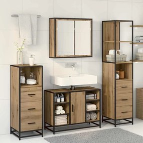 vidaXL Σετ Επίπλων Μπάνιου 4 pcs Artisan Oak Επεξεργασμένο ξύλο