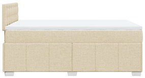 ΚΡΕΒΑΤΙ BOXSPRING ΜΕ ΣΤΡΩΜΑ ΚΡΕΜ 120X200 ΕΚ. ΥΦΑΣΜΑΤΙΝΟ 3289354