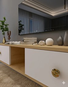 Stewehome Επιτοίχια βάση τηλεόρασης από μοριοσανίδα 150x30x26 cm