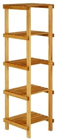 Zangia 5-tier floor shelf in natural color 36x36x140cm 36x36x140 εκ.