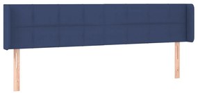 vidaXL Κεφαλάρι Κρεβατιού LED Μπλε 183x16x78/88 εκ. Υφασμάτινο