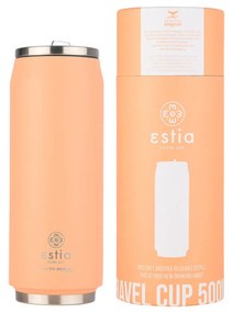 ESTIA ΘΕΡΜΟΣ TRAVEL CUP SAVE THE AEGEAN 500ml PEACH FUZZ