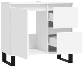 vidaXL Ντουλάπι Μπάνιου Λευκό 65 x 33 x 60 εκ. από Επεξεργασμένο Ξύλο