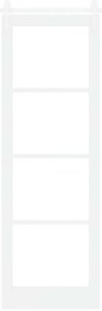 vidaXL Ολισθητή Πόρτα Λευκό 78 x 232 cm Ξύλο και μέταλλο