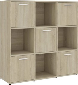 vidaXL Βιβλιοθήκη Χρώμα Sonoma Δρυς 90 x 30 x 90 εκ. από Επεξ. Ξύλο