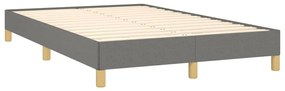 ΚΡΕΒΑΤΙ BOXSPRING ΜΕ ΣΤΡΩΜΑ ΣΚΟΥΡΟ ΓΚΡΙ 120X190 ΕΚ ΥΦΑΣΜΑΤΙΝΟ 3269801