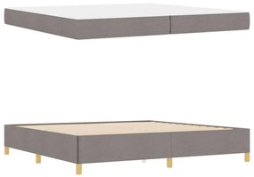 vidaXL Κρεβάτι με ελατήρια Ταμπά και Λευκό 200 x 200 cm ύφασμα