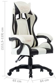 vidaXL Καρέκλα Racing Μαύρη από Συνθετικό Δέρμα