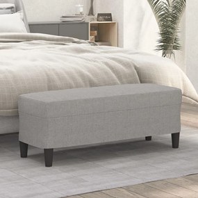 vidaXL Πάγκος Ανοιχτό Γκρι 100 x 35 x 41 εκ. Υφασμάτινος