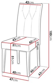 Καρέκλα Marcia S67 BK-Mple