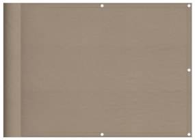 vidaXL Διαχωριστικό Βεράντας Taupe 75x700εκ 100% Πολ. Ύφασμα Oxford