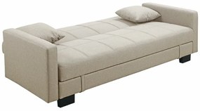 Καναπές κρεβάτι Mesa 210, Αριθμός θέσεων: 3, Αποθηκευτικός χώρος, Καπουτσίνο, Μαύρο, 81x197x81cm, Πόδια: Πλαστική ύλη | Epipla1.gr