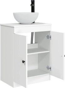 vidaXL Καθρέφτης μπάνιου με νιπτήρα Λευκό 54 x 35 x 83 εκ