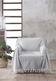 Stewehome Φυσική καλύπτρα για μονή πολυθρόνα σε ανθρακί χρώμα 160x160 cm
