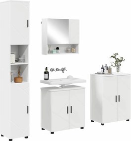 vidaXL Σετ Επίπλων Μπάνιου 4 τμχ. Λευκό 61 x 35 x 64 εκ.