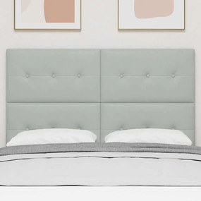 vidaXL Κεφαλάρι Ανοιχτό γκρι 160 cm Βελούδο