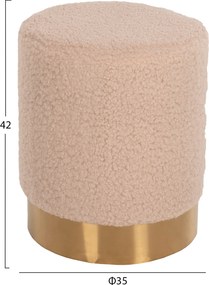 ΣΚΑΜΠΟ LEVY HM8408.20 ΜΠΟΥΚΛΕ ΥΦΑΣΜΑ ΕΚΡΟΥ ΜΕ ΧΡΥΣΗ ΒΑΣΗ Φ35x42Υ εκ.