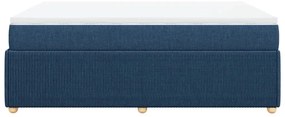 vidaXL Κρεβάτι Boxspring με Στρώμα Μπλε 160x200 εκ. Υφασμάτινο