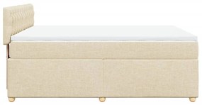 ΚΡΕΒΑΤΙ BOXSPRING ΜΕ ΣΤΡΩΜΑ ΚΡΕΜ 140X200 ΕΚ. ΥΦΑΣΜΑΤΙΝΟ 3286715