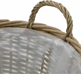 vidaXL Γλάστρες Υπερυψωμένες 4 τεμ. Wicker με Επένδυση Πολυαιθυλενίου